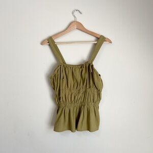 Universal Thread Olive Green Smocked Tank Top
